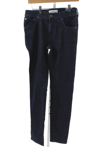 Brax Feel Good Mens Straight Jeans Blue Cotton Button Inseam 34 Size 30