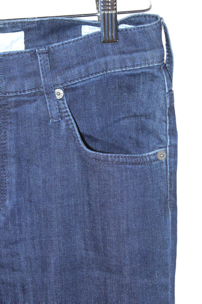 Brax Feel Good Mens Straight Jeans Blue Cotton Button Inseam 34 Size 30