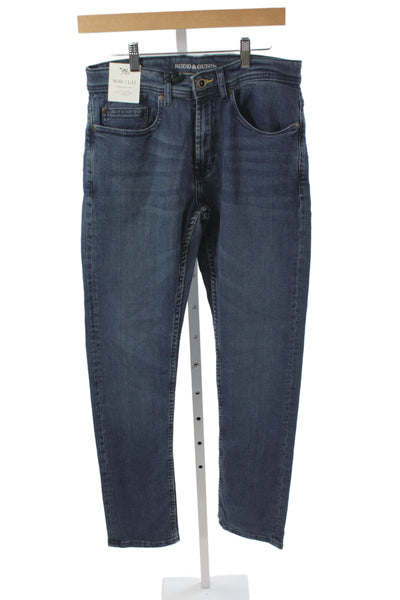 Rodd & Gunn Mens Straight Jeans Blue Cotton Button Size 30