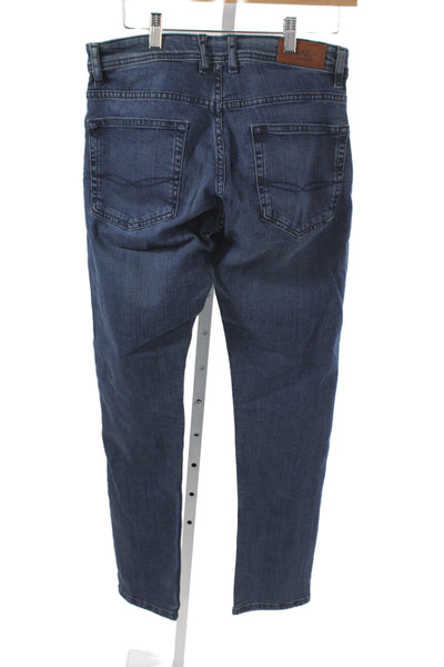 Rodd & Gunn Mens Straight Jeans Blue Cotton Button Size 30
