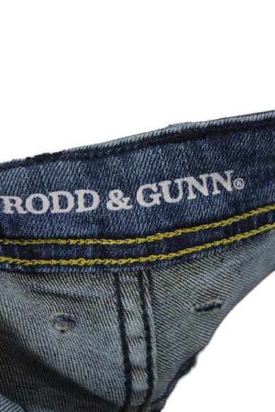 Rodd & Gunn Mens Straight Jeans Blue Cotton Button Size 30