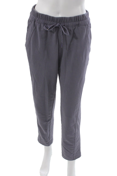 Athleta Women Jogger Purple Drawstring Cotton Blend Size S