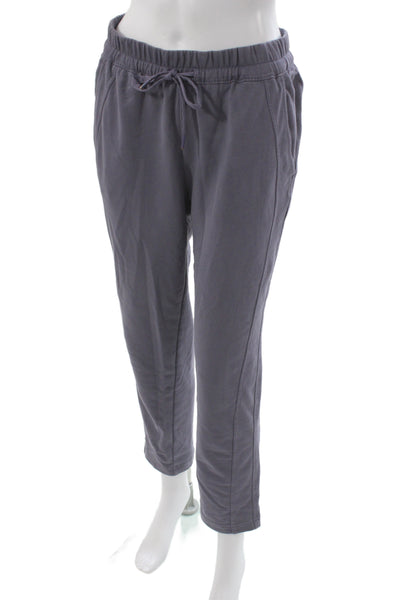 Athleta Women Jogger Purple Drawstring Cotton Blend Size S