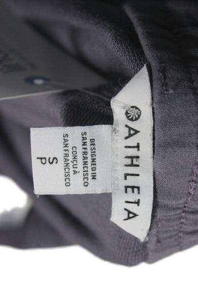 Athleta Women Jogger Purple Drawstring Cotton Blend Size S