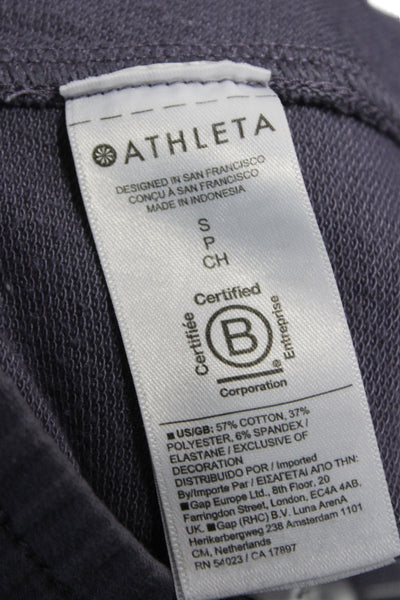 Athleta Women Jogger Purple Drawstring Cotton Blend Size S