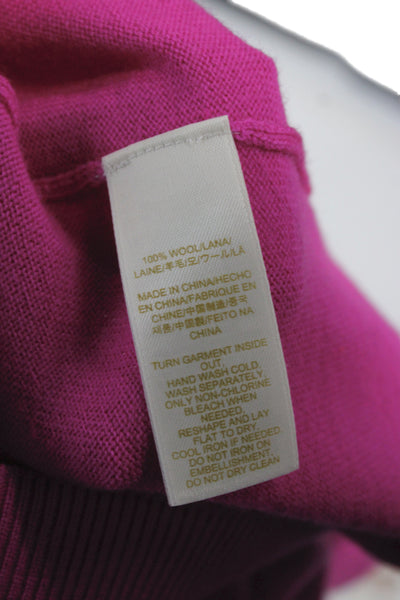 Kate Spade New York Womens Pink Wool Cardigan Round Neck 3/4 Sleeve Size XS