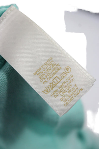 Kate Spade New York Women Green Cardigan 3/4 Sleeve Round Neck Size 2XS