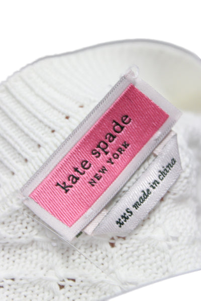 Kate Spade New York Womens Cardigan White Long Sleeve Round Neck Size 2XS