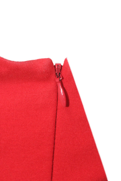 Kate Spade New York Womens Basic Sleeveless Round Neck Solid Red Blouse Size 00