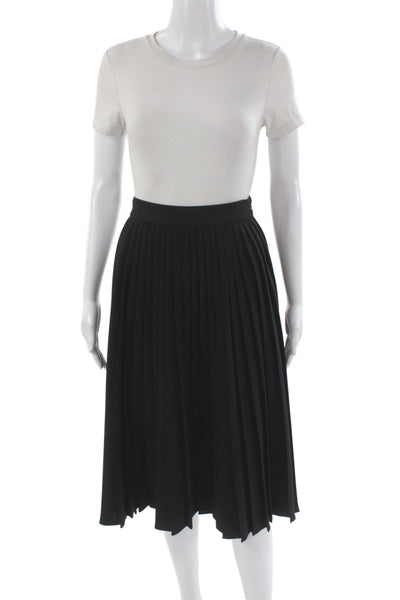 Kate Spade New York Womens Pleated Midi Skirt Black Size 00