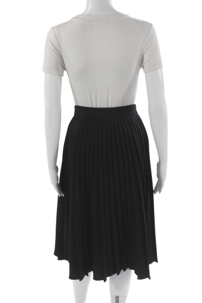 Kate Spade New York Womens Pleated Midi Skirt Black Size 00
