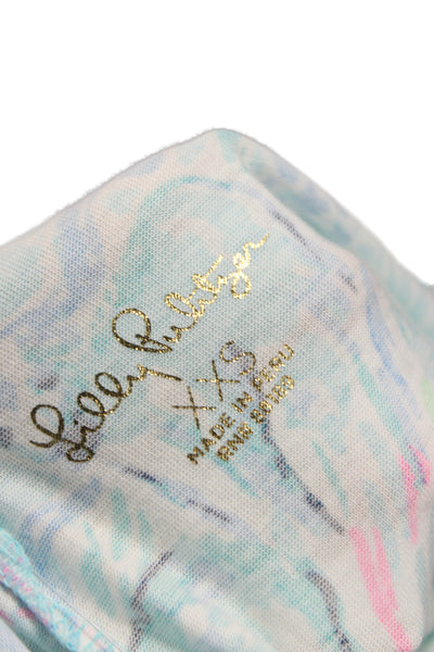 Lilly Pulitzer Women Shift Dress Multicolor Sleeveless Pima Cotton Size 2XS