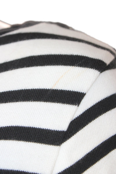 Kate Spade New York Womens Black Striped T-Shirt Dress Boatneck Cotton Size 2XS