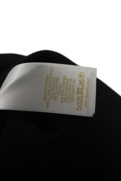 Kate Spade New York Women Sheath Dress Black Short Sleeve Round Neck Size 00