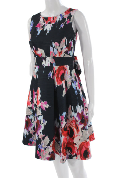 Kate Spade New York Women Fit & Flare Black Floral Dress Size 00