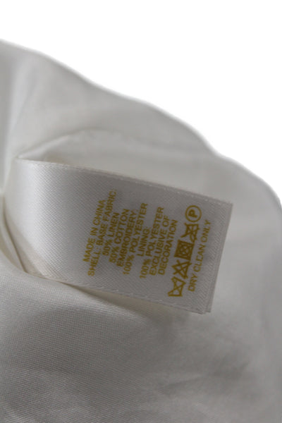 Kate Spade Women Fit & Flare White Sleeveless Round Neck Mid-Calf Dress Size 00