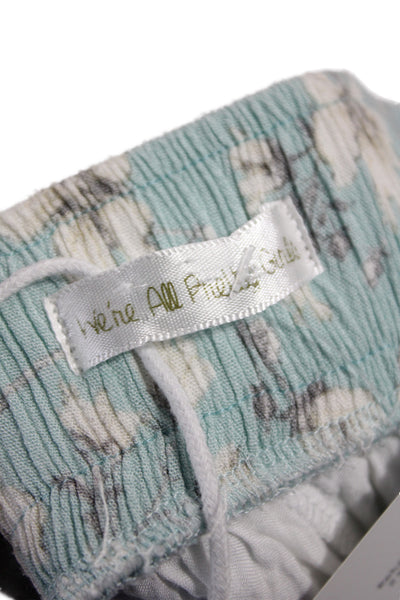 We're All Pretty Girls Women Floral Blue Rayon Mini Skort Pull On Size S