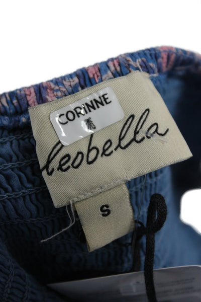 Cleobella Women Mini Blue Floral Cotton Skort Bohemian Size S