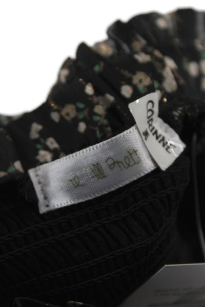 We're All Pretty Girls Women Black Floral Mini Skirt Polyester Size S