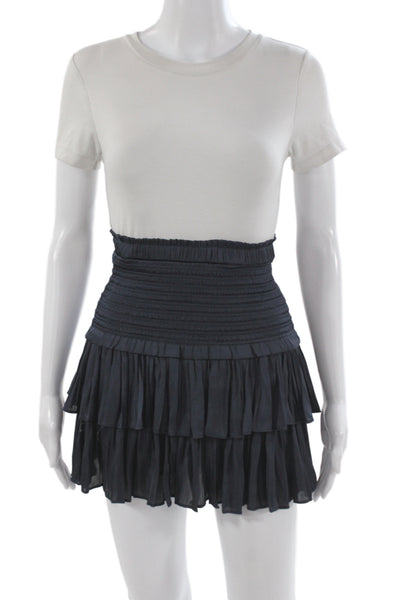 We're All Pretty Girls Womens Black Boho Mini Skirt Polyester Size S
