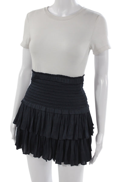 We're All Pretty Girls Womens Black Boho Mini Skirt Polyester Size S