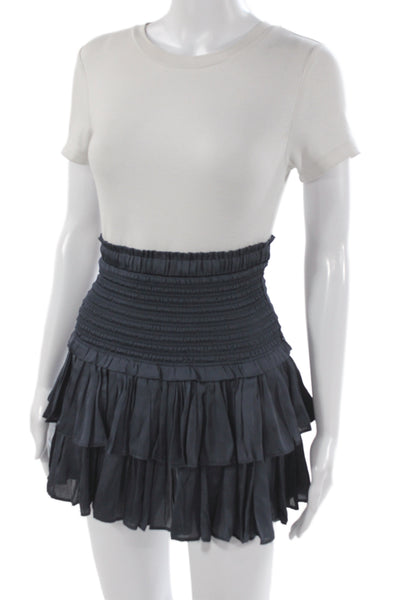 We're All Pretty Girls Womens Boho Mini Skirt Black 100% Polyester Size S
