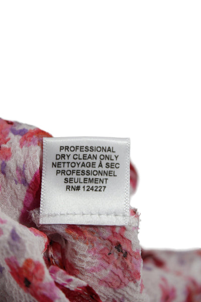 Misa Women Multicolor Floral Mini Skirt 100% Polyester Pull On Size S