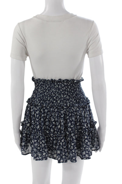We're All Pretty Girls Women Blue Floral Mini Skirt Size S