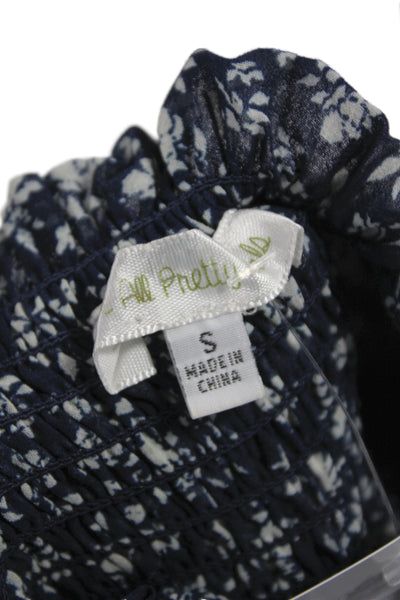 We're All Pretty Girls Women Blue Floral Mini Skirt Size S