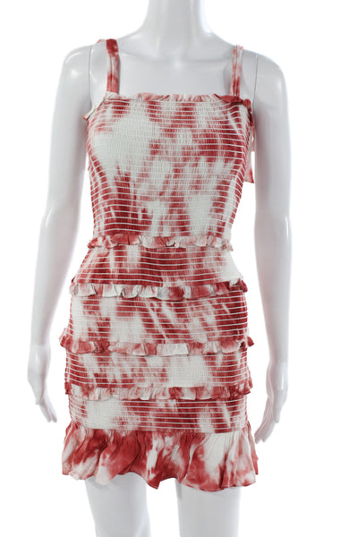 Storia Womens Bodycon Dress Red Sleeveless Square Neck Beach Size S