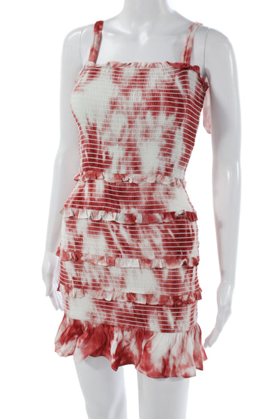 Storia Womens Bodycon Dress Red Sleeveless Square Neck Beach Size S