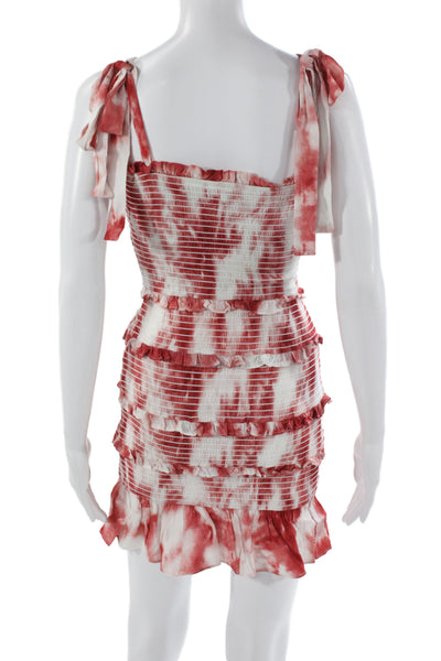 Storia Womens Bodycon Dress Red Sleeveless Square Neck Beach Size S