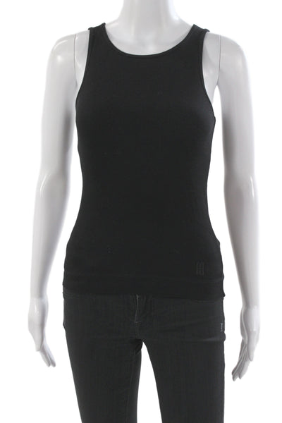 By Malene Birger Women Black Organic Cotton Scoop Neck Sleeveless Tank Size XS