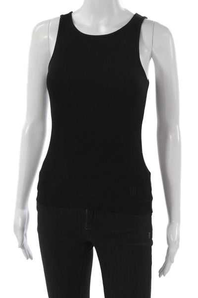 By Malene Birger Women Black Organic Cotton Scoop Neck Sleeveless Tank Size XS