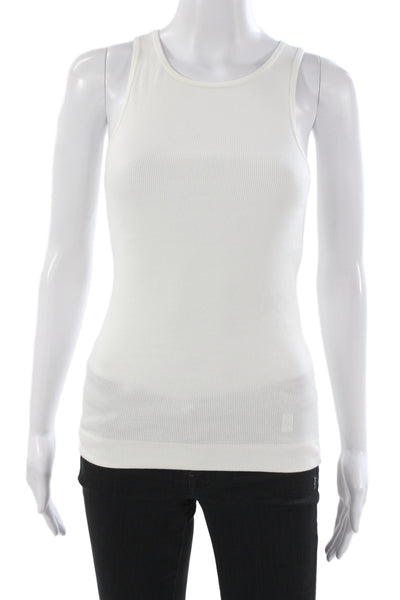 By Malene Birger Womens Basic Sleeveless White Organic Cotton Tank Size XS