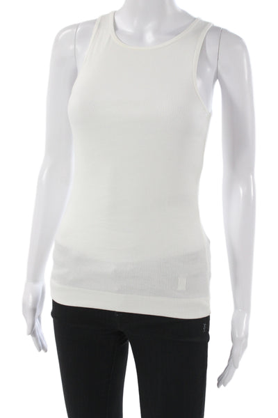 By Malene Birger Womens Basic Sleeveless White Organic Cotton Tank Size XS