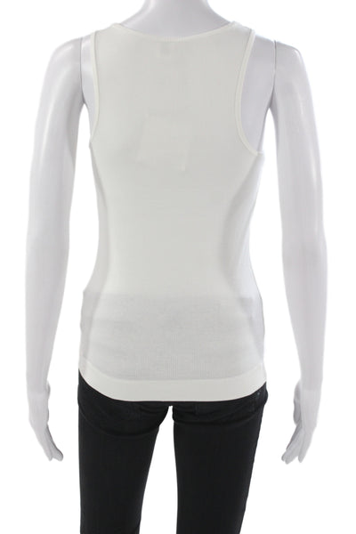 By Malene Birger Womens Basic Sleeveless White Organic Cotton Tank Size XS
