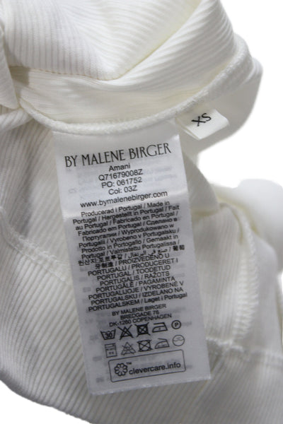 By Malene Birger Womens Basic Sleeveless White Organic Cotton Tank Size XS