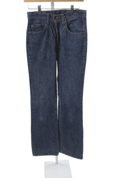 Levis Mens Blue Bootcut Jeans Mid Rise Cotton Inseam 32 Size 30W