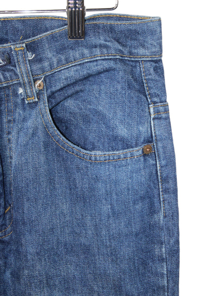 Levis Mens Blue Bootcut Jeans Mid Rise Cotton Inseam 32 Size 30W