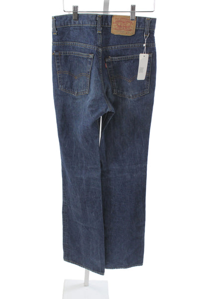 Levis Mens Blue Bootcut Jeans Mid Rise Cotton Inseam 32 Size 30W