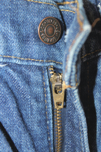 Levis Mens Blue Bootcut Jeans Mid Rise Cotton Inseam 32 Size 30W