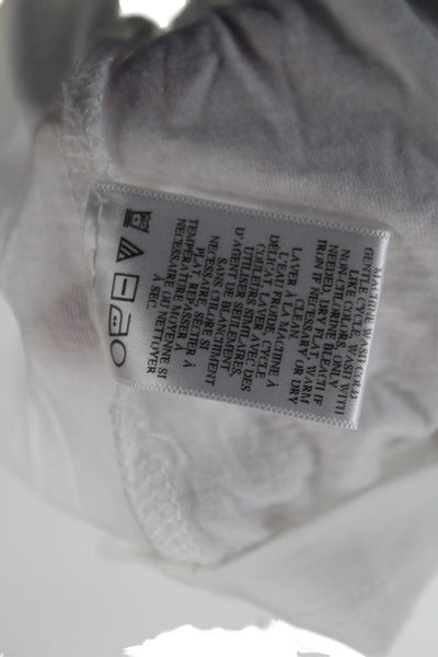 ALC Womens White Basic Cotton Crew Neck Short Sleeve T-Shirt Size M