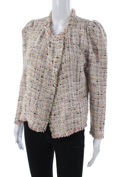IRO Womens Basic Jacket Multicolor Long Sleeve Hook & Eye Size 36