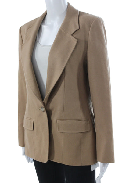 Pendleton Women Blazer Beige 100% Virgin Wool Button Solid Size S