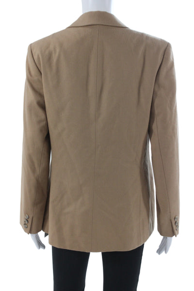 Pendleton Women Blazer Beige 100% Virgin Wool Button Solid Size S