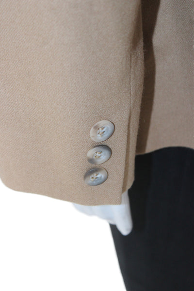 Pendleton Women Blazer Beige 100% Virgin Wool Button Solid Size S