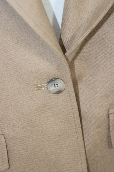Pendleton Women Blazer Beige 100% Virgin Wool Button Solid Size S
