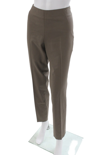 Lafayette 148 New York Womens Dress Pants Brown Wool Zip Size 6