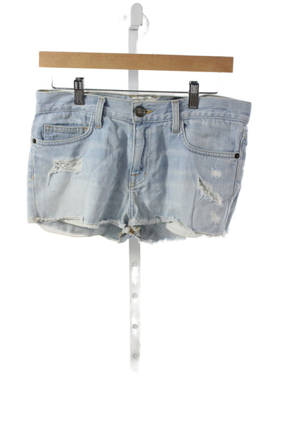 Current/Elliott Women Blue Cotton Cut-Off Shorts Size 25